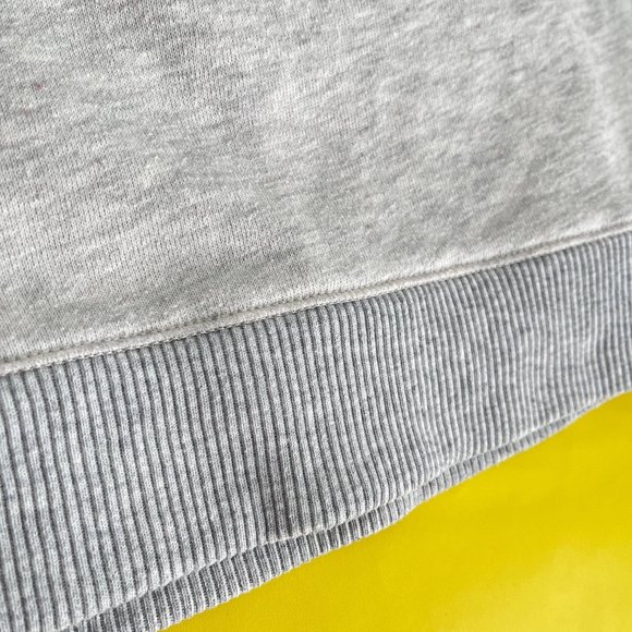 Express Cropped Sweater with Sequin and Lace Owl, Heather Gray/Cream, Size XS - Picture 14 of 14